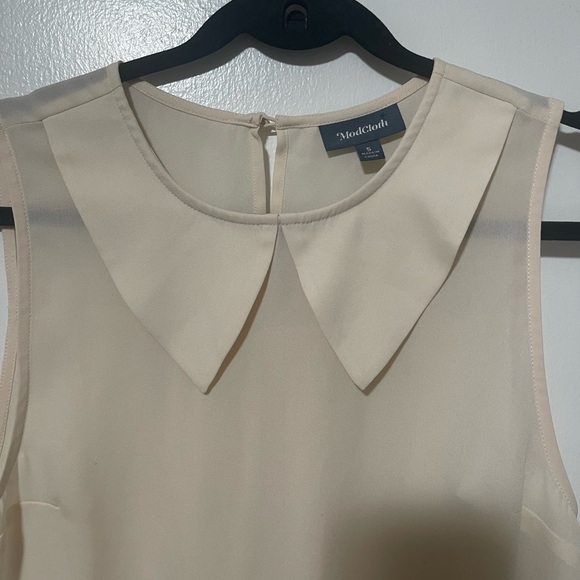 ModCloth cream vintage inspired blouse size S - Picture 2 of 4